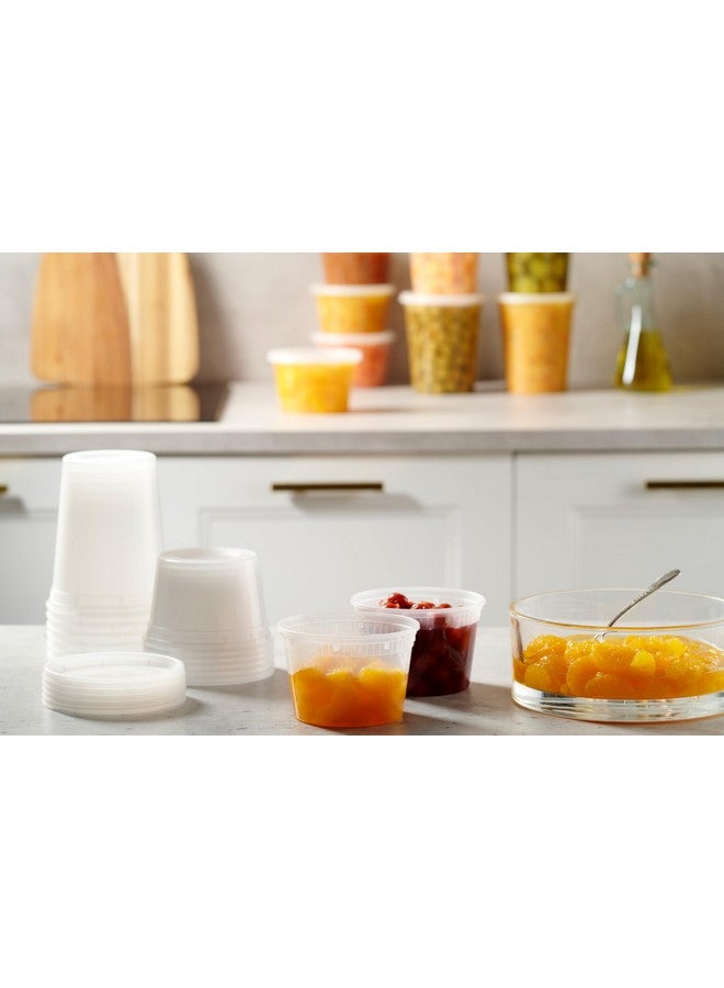 Munfix 48 Pack 16 Oz Plastic Deli Containers with Lids - Food Storage Containers with Lids - Clear Disposable Airtight Meal Prep Containers, BPA Free, Stackable, Leakproof, Microwave and Freezer Safe - Image 2