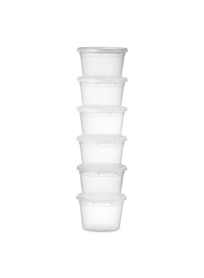 Munfix 48 Pack 16 Oz Plastic Deli Containers with Lids - Food Storage Containers with Lids - Clear Disposable Airtight Meal Prep Containers, BPA Free, Stackable, Leakproof, Microwave and Freezer Safe - Image 3