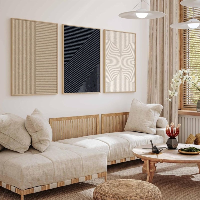 Youillne Modern Abstract Canvas Wall Art Set of 3 - Image 5