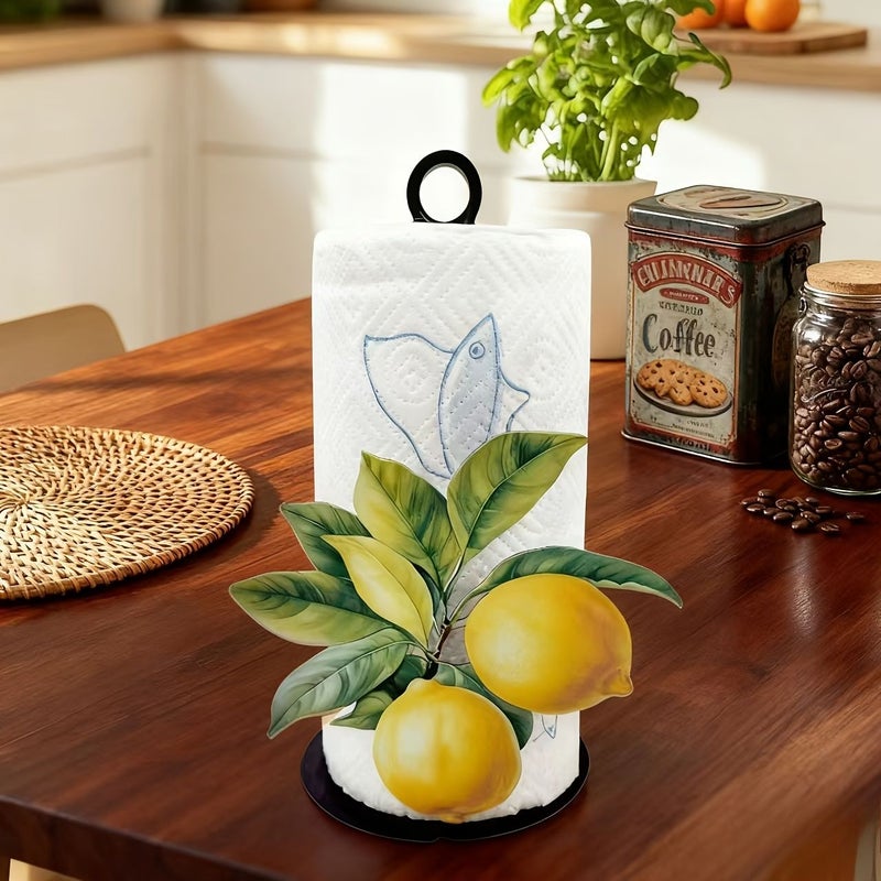 Creative Lemon Acrylic Tissue Holder Vertical Toilet Paper Roll For Kitchen Table Holiday Party - Image 5