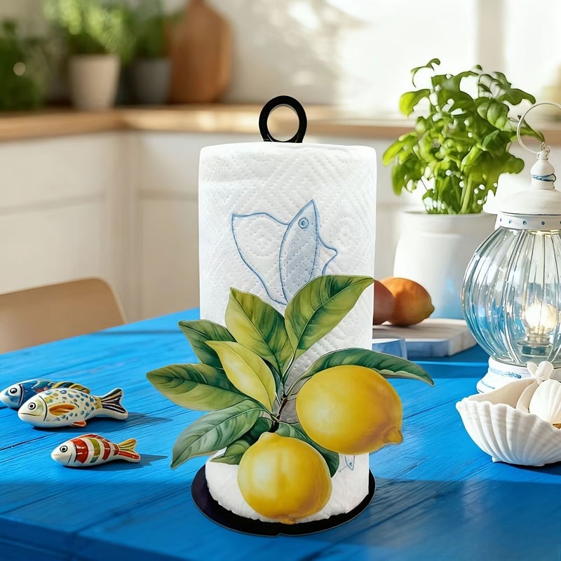 Creative Lemon Acrylic Tissue Holder Vertical Toilet Paper Roll For Kitchen Table Holiday Party - Image 2