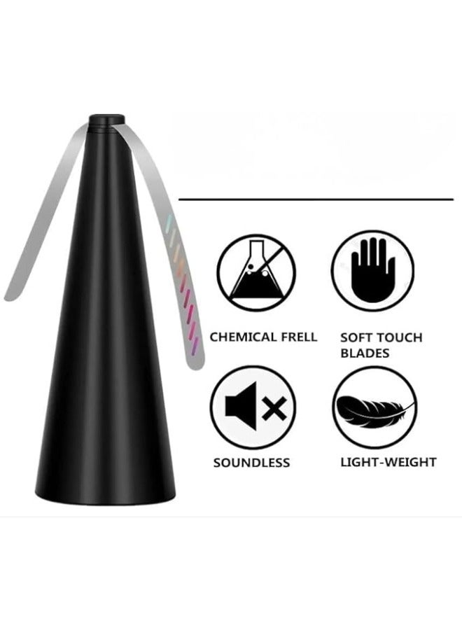 Loquat 2Pcs Fly Repellent Fan, Fly Fans for Tables Suspensible Hook Portable Ceiling Fan for Repels Bugs Mosquito In/Outdoor Home Camping BBQ Picnic Odorless Keep Fly Away From Food - Image 2