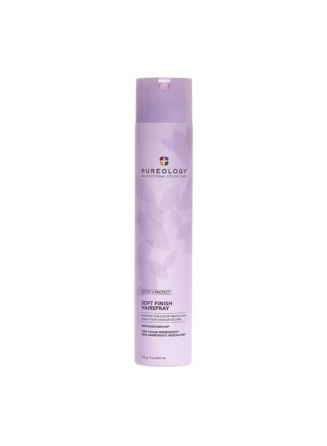 PUREOLOGY Pureology Style + Protect Soft Finish Hairspray For Color-Treated Hair - Provides Flexible Hold and Protects Color, Silicone-Free & Vegan Size: 11 Ounce (Pack of 1) - Image 1