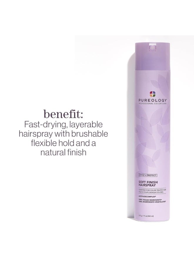 PUREOLOGY Pureology Style + Protect Soft Finish Hairspray For Color-Treated Hair - Provides Flexible Hold and Protects Color, Silicone-Free & Vegan Size: 11 Ounce (Pack of 1) - Image 2