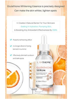 Glutathione Serum 30ml, Nicotinamide Serum for Hydrated, Facial Toner for Moisturizing, Hyperpigmentation Treatment, Face Serum Reduce Dark Spot Shrink Pores and Improve Skin Tone - pzsku/ZE0707E2F9D24DBAB7DCAZ/45/_/1730604136/ad7748f4-840f-497a-8991-8cba32977c66