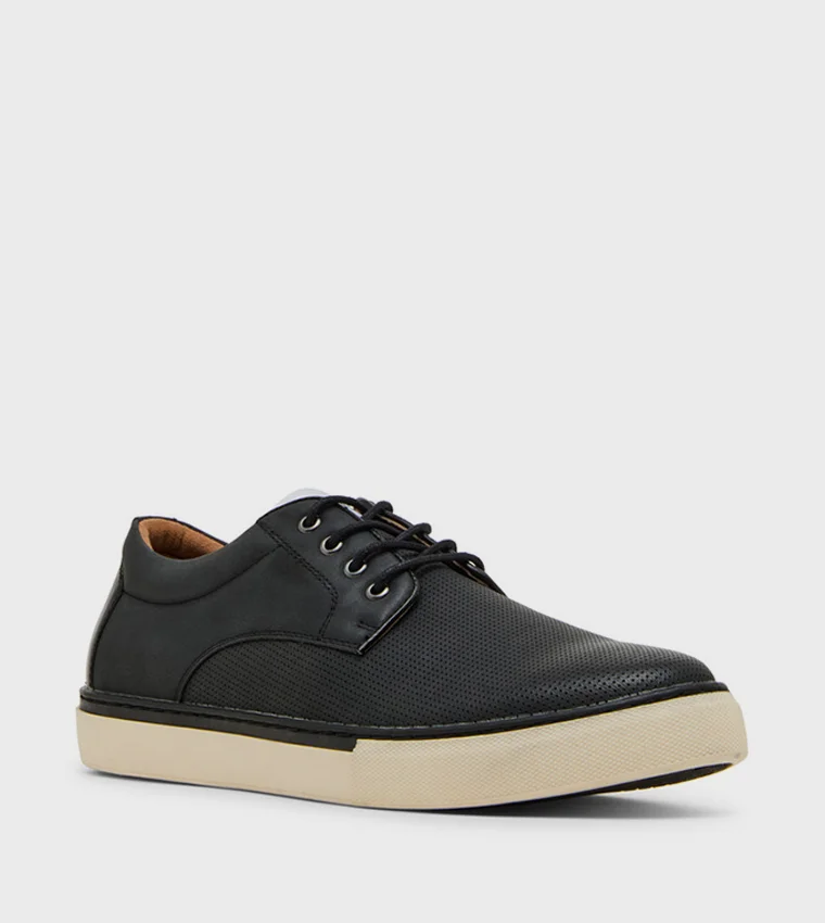 ستيف مادن Men's Black Mblake Low Top Sneakers
