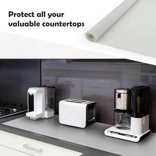 Ultibe Silicone Mats for Kitchen Counter, 78.7''x23.6''(200cmx60cm) Largest Heat Resistant Counter Mat Kitchen Island Waterproof Thicken Non-Slip Countertop Protector Mat, Semitransparent - Image 4