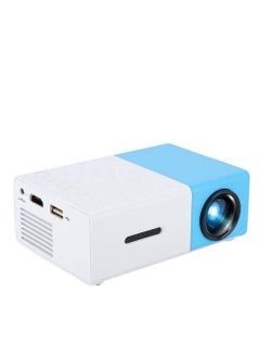 Generic Mini Portable Projector Home Cinema Theater LED 1080P HD Projector 1920*1080 Resolution Video Projector,Support Multi-Device Connection,U Disk,Mobile Hard Disk,SD Card,AV( White Blue)  - Image 1