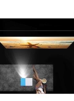 Generic Mini Portable Projector Home Cinema Theater LED 1080P HD Projector 1920*1080 Resolution Video Projector,Support Multi-Device Connection,U Disk,Mobile Hard Disk,SD Card,AV( White Blue)  - Image 4