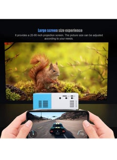 Generic Mini Portable Projector Home Cinema Theater LED 1080P HD Projector 1920*1080 Resolution Video Projector,Support Multi-Device Connection,U Disk,Mobile Hard Disk,SD Card,AV( White Blue)  - Image 2
