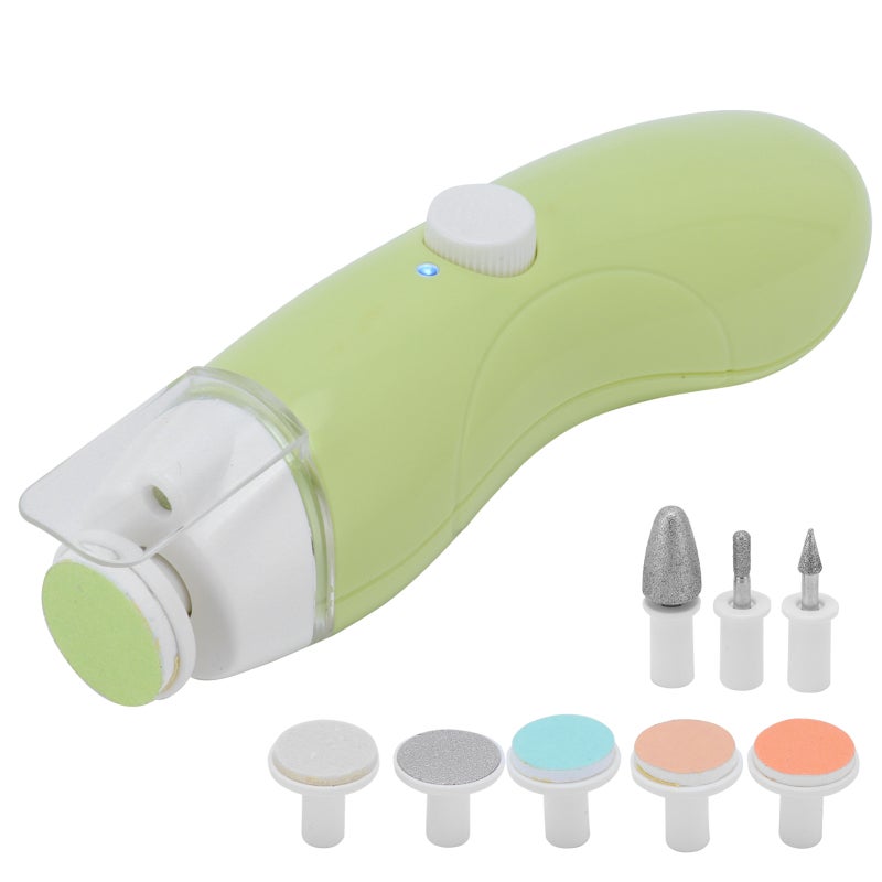 Baby Nail File Electric Nail Trimmer with 6 Contacts Rechargeable Safe Baby Nail Care for Newborn Toddler Yellow Portable Gentle Nail File for Baby and Adult - Image 5