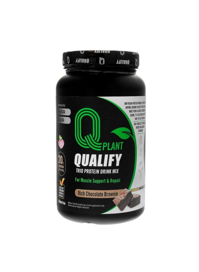 Health & Household - Qualify Plant Protein Powder Mix, Trio Rich Chocolate Brownie Flavored, Gluten Free, Vegan, Highly Kosher, 20G Protein, 2.4G Bcaa, 1.65Lb - Image 1