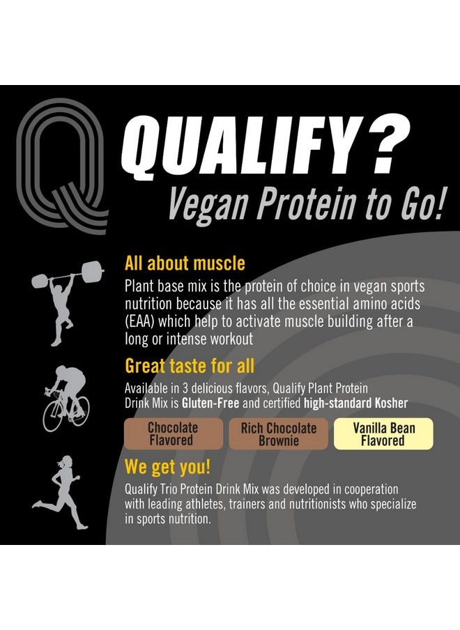 Health & Household - Qualify Plant Protein Powder Mix, Trio Rich Chocolate Brownie Flavored, Gluten Free, Vegan, Highly Kosher, 20G Protein, 2.4G Bcaa, 1.65Lb - Image 1