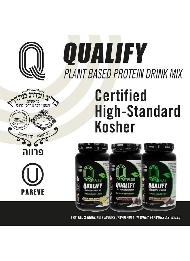 Health & Household - Qualify Plant Protein Powder Mix, Trio Rich Chocolate Brownie Flavored, Gluten Free, Vegan, Highly Kosher, 20G Protein, 2.4G Bcaa, 1.65Lb - Image 1
