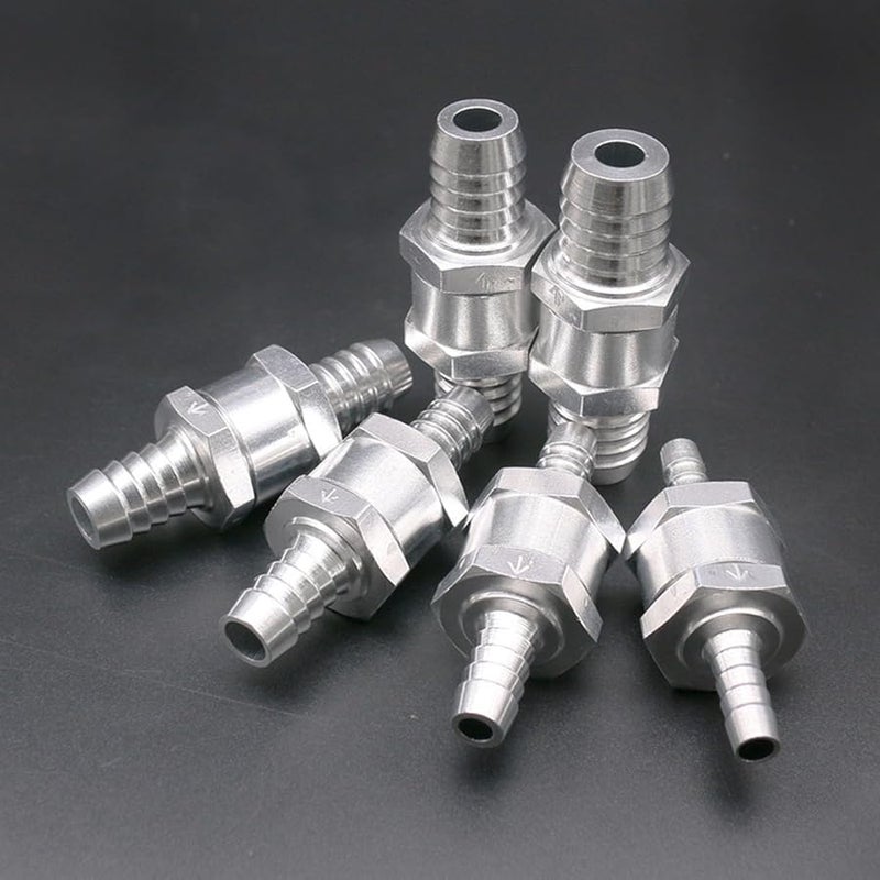 14mm Aluminum Alloy Inline Non Return Check Valve For Air Water Oil Pipe Tube Hose - Image 5