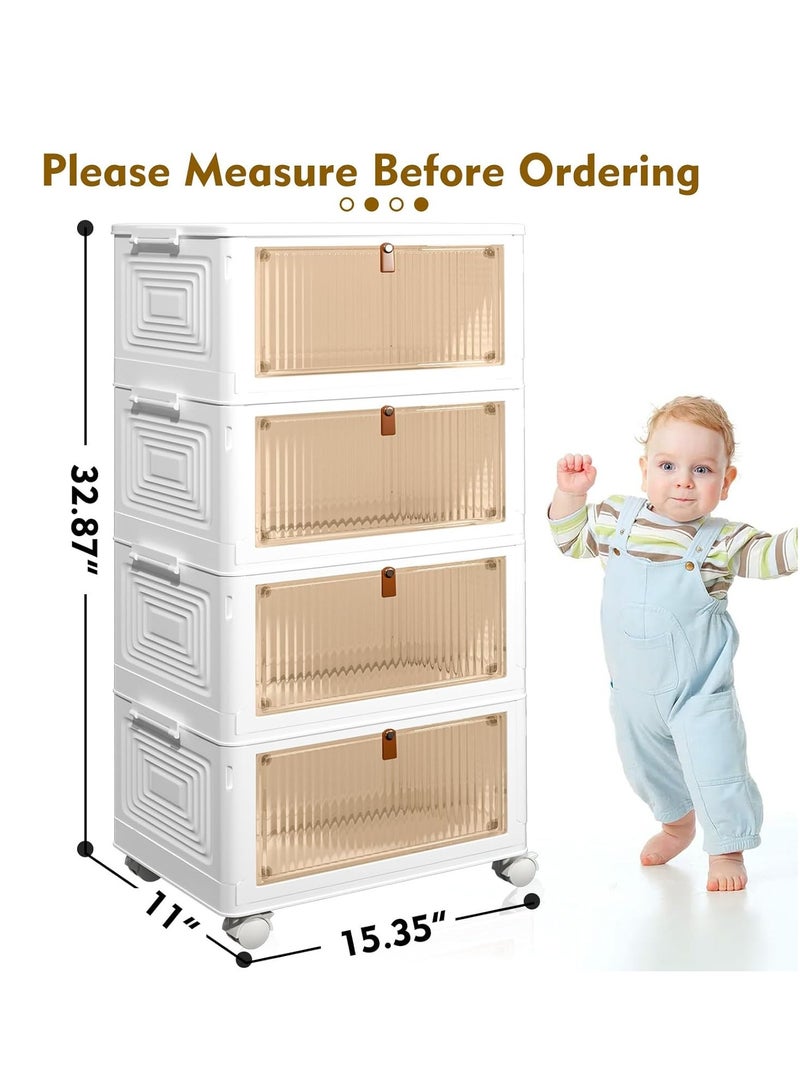Generic Plastic Storage Bins and Boxes Organizer - Stackable with Lids for Bedroom, Living Room, Office - Foldable Containers  - Image 2
