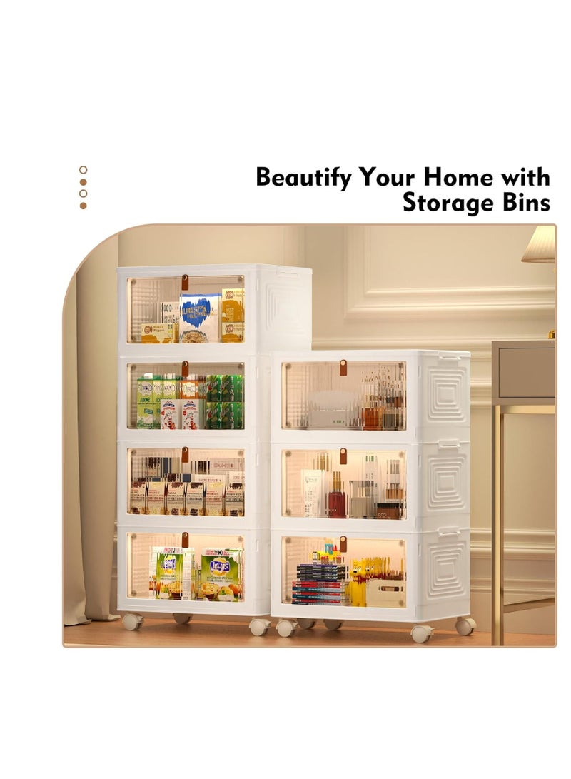 Generic Plastic Storage Bins and Boxes Organizer - Stackable with Lids for Bedroom, Living Room, Office - Foldable Containers  - Image 3