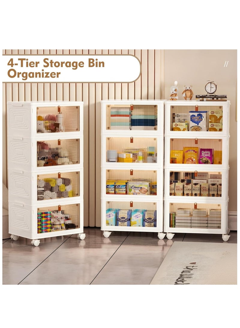 Generic Plastic Storage Bins and Boxes Organizer - Stackable with Lids for Bedroom, Living Room, Office - Foldable Containers  - Image 5