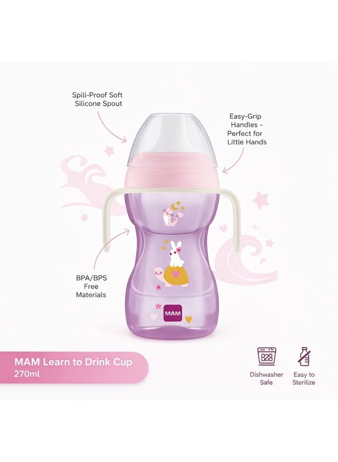 MAM Fun to Drink Night Cup with Handles and Glow-in-the-Dark Design, 270 ml, Girl - Image 5