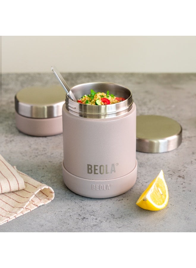 BEOLA 450ml Food Jar Lunch Box Thermos Stainless Steel Double Wall Insulated Travel Food Flask for Kids and Adults, 15oz (Fashion Pink) - Image 2