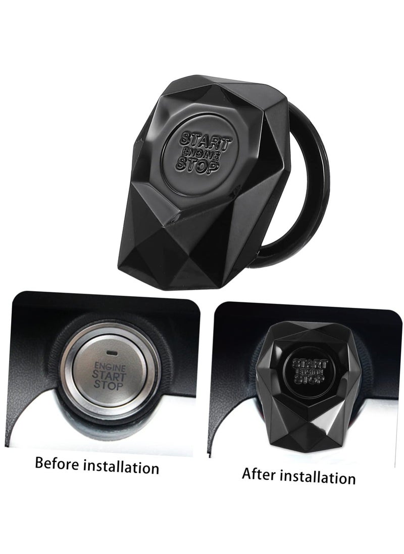 Generic Car Engine Start Button Cover, Car Start Button Covers Key Ignition Cover Car Bling Ring Sticker Cap Ignition Accessories car Sticker fire Cover Iron Universal  - Image 5