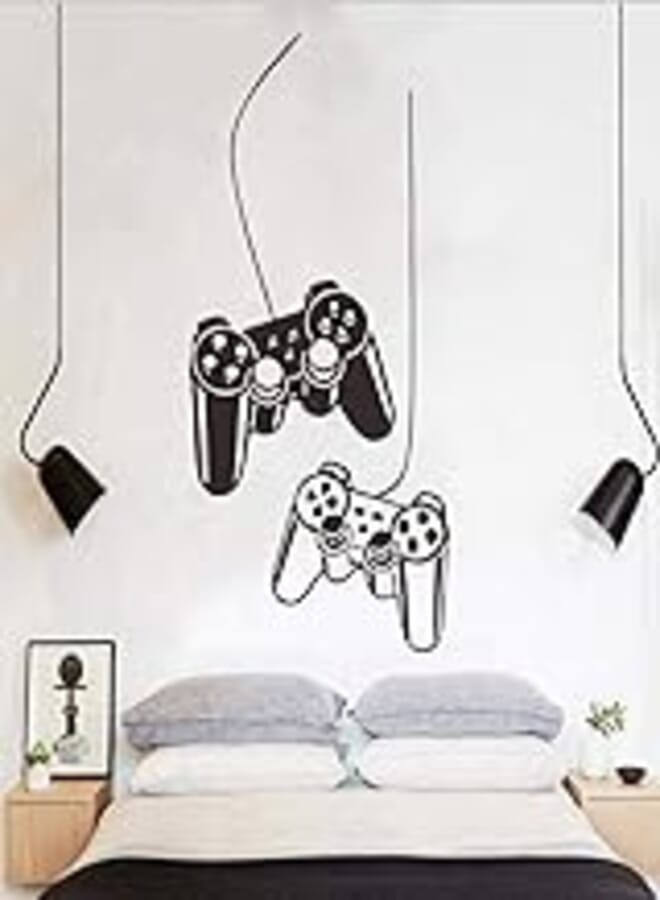 Game Console Handle PVC Removable Wall Sticker Living Room Bedroom Background Home Decor