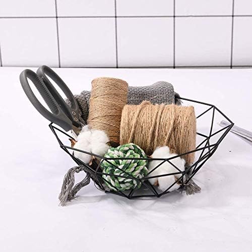 Mezzotek Metal Wire Fruit Container Bowls Stand Large Round Storage Baskets Bread Cup and Decorative Items 27 X 145 X 8 CM Black - Image 4