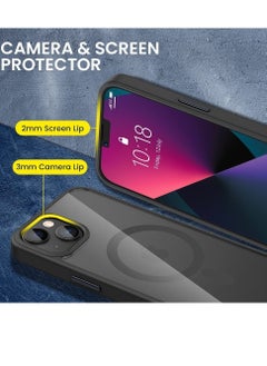 Generic Built in Magnets Compatible with MagSafe Clear Hard PC Back Cover Soft TPU Frame Shockproof Protective Slim Bumper Case for iPhone11 black  - Image 5