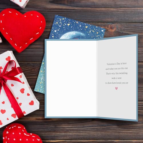 Ogeby Cute First Valentine's Day Card for Granddaughter, Starry Themed 1st Valentines Card from Grandpa Grandma, For You Granddaughter on Your First Valentine's Day - Image 3