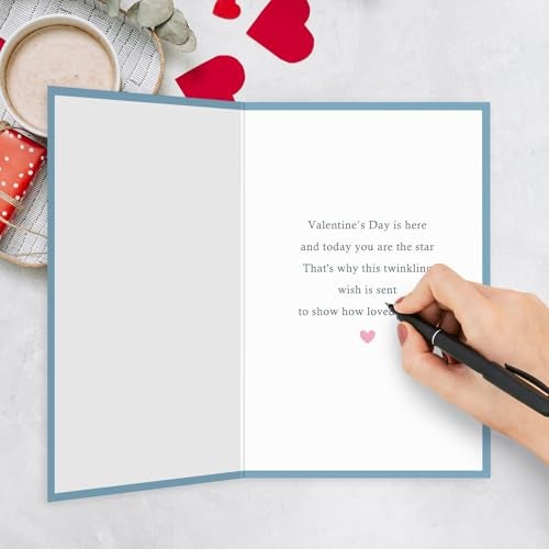 Ogeby Cute First Valentine's Day Card for Granddaughter, Starry Themed 1st Valentines Card from Grandpa Grandma, For You Granddaughter on Your First Valentine's Day - Image 4