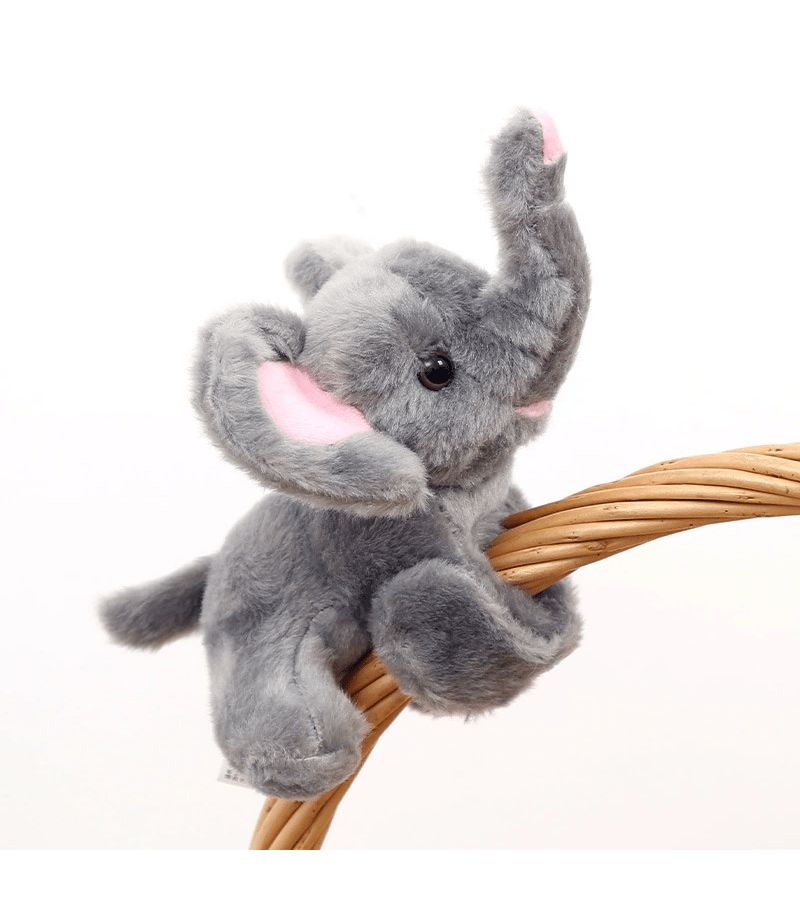 Gray Elephant Wrist Plush Toy Stuffed Animal For Party Decorations Halloween Christmas Gifts - Image 1