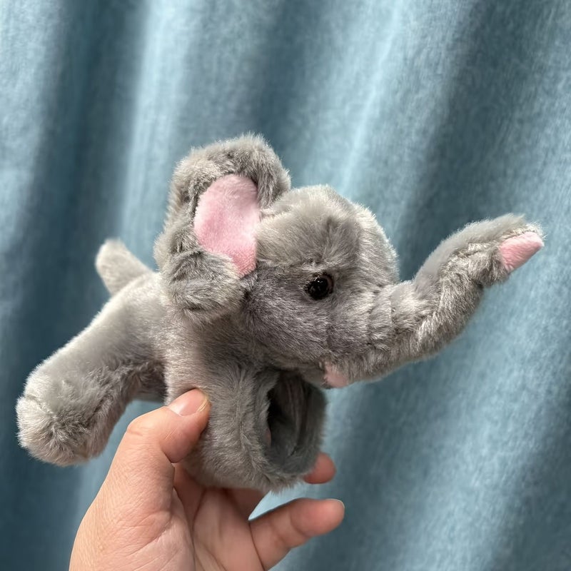 Gray Elephant Wrist Plush Toy Stuffed Animal For Party Decorations Halloween Christmas Gifts - Image 4