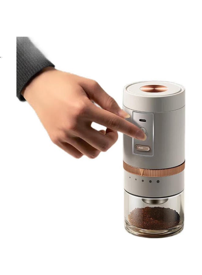 Simelo Electric Coffee Grinder, Coffee Bean Grinding Machine, Home Automatic Portable Coffee Maker Plus Black - Image 2