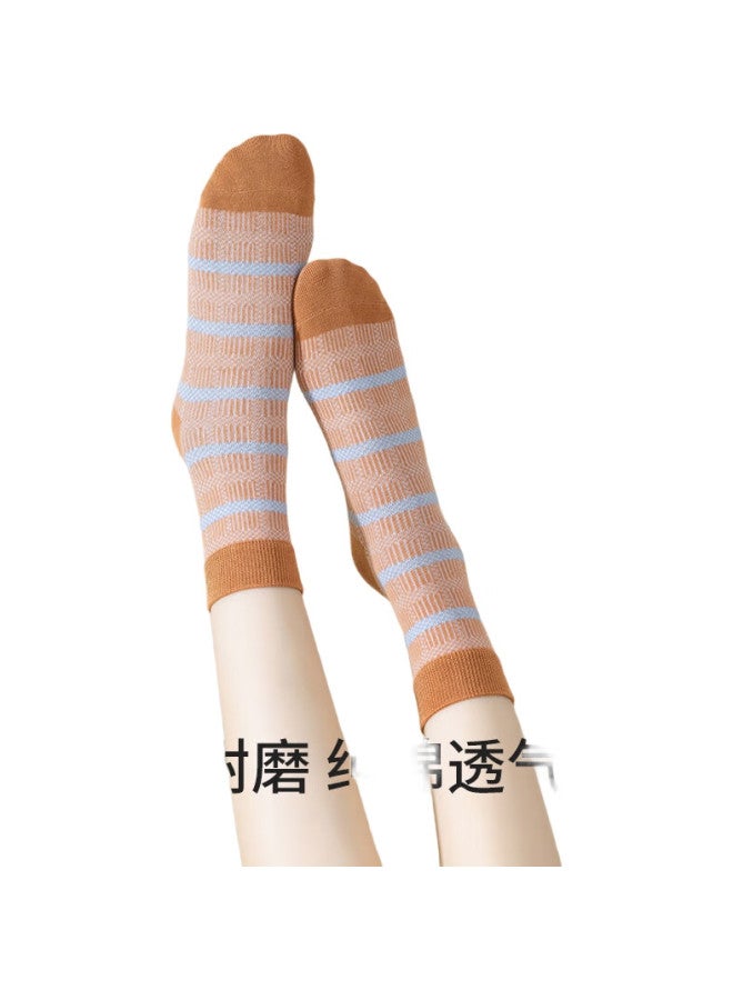 THREEGUN [Yinxiang Series] Women'S Socks, 100% Pure Cotton, Odor-Resistant Socks For Women - Image 3