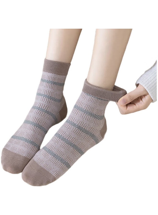 THREEGUN [Yinxiang Series] Women'S Socks, 100% Pure Cotton, Odor-Resistant Socks For Women - Image 1