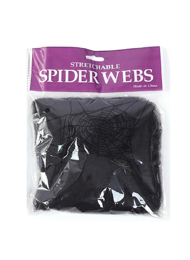 YUPPIN YUPPIN Halloween Decoration Spider Web Indoor and Outdoor Black Pack of 1  - Image 1
