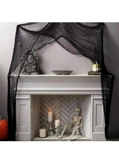 YUPPIN YUPPIN Halloween Decoration Spider Web Indoor and Outdoor Black Pack of 1  - Image 3