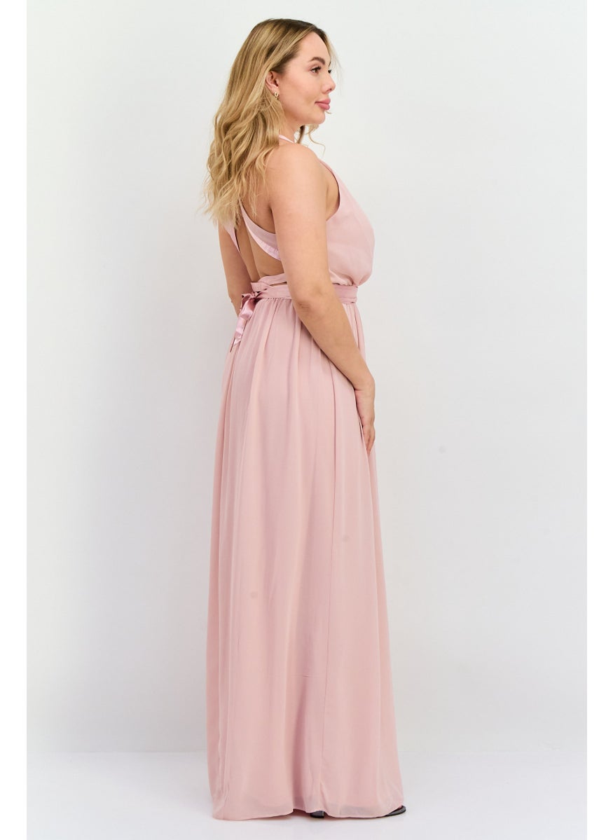 TFNC - Women Rushed Bridesmaids Midi Dress, Pink - Image 1