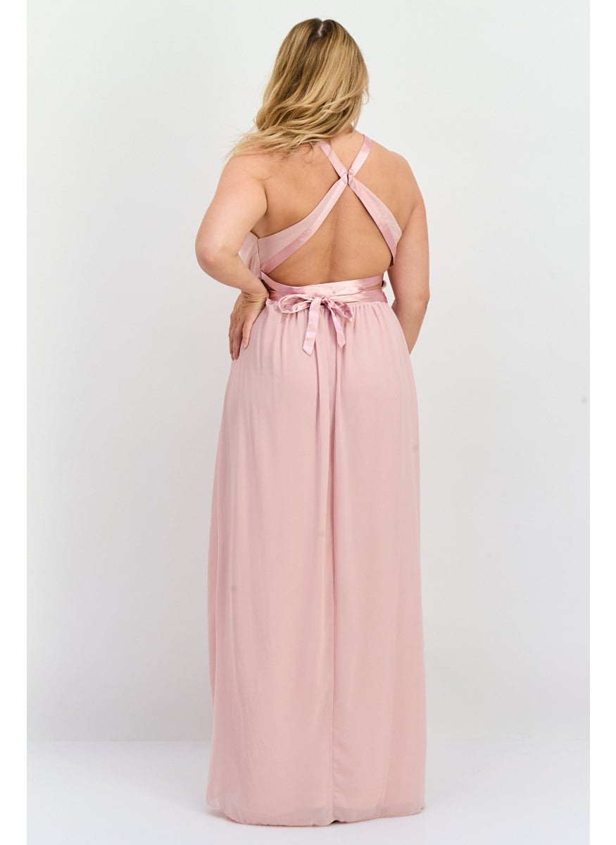 TFNC - Women Rushed Bridesmaids Midi Dress, Pink - Image 1