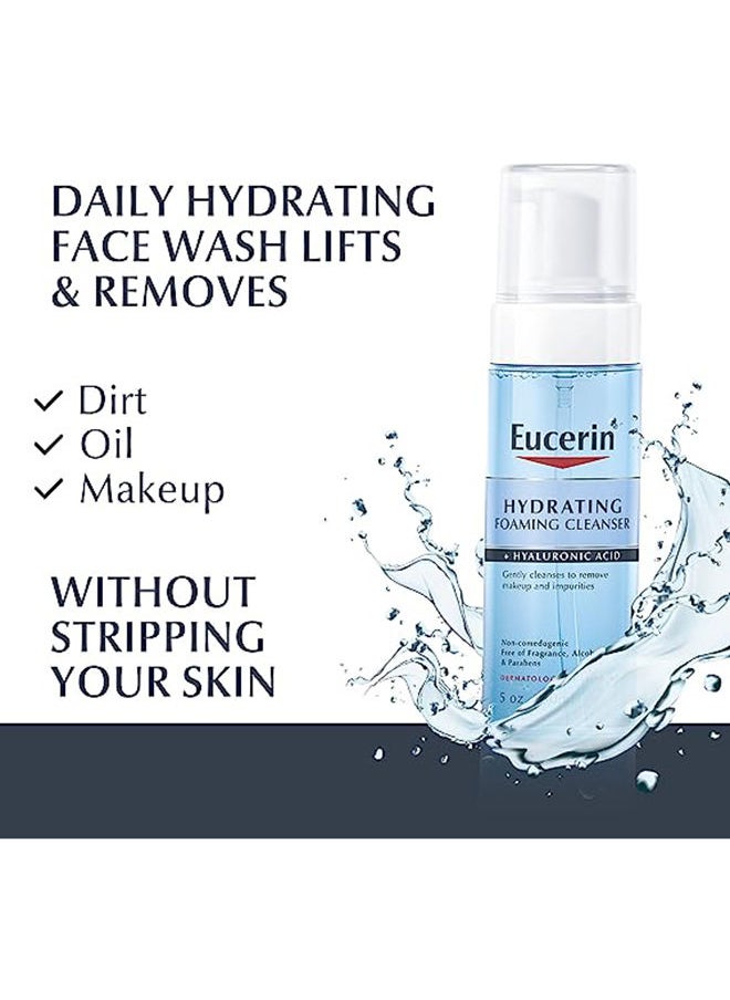 Eucerin - Eucerin Hydrating Foaming Cleanser + Hyaluronic Acid 5 oz 150 ml - Image 1
