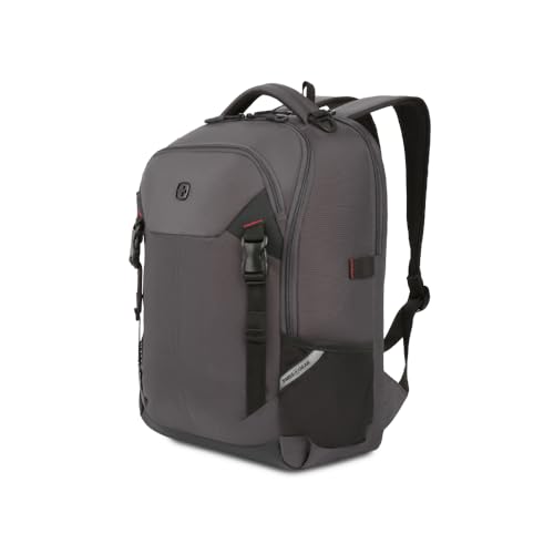 SWISSGEAR حقيبة ظهر لابتوب سويس جير سيفيك برو، رمادي، 18"x13.25"x7" - Image 1