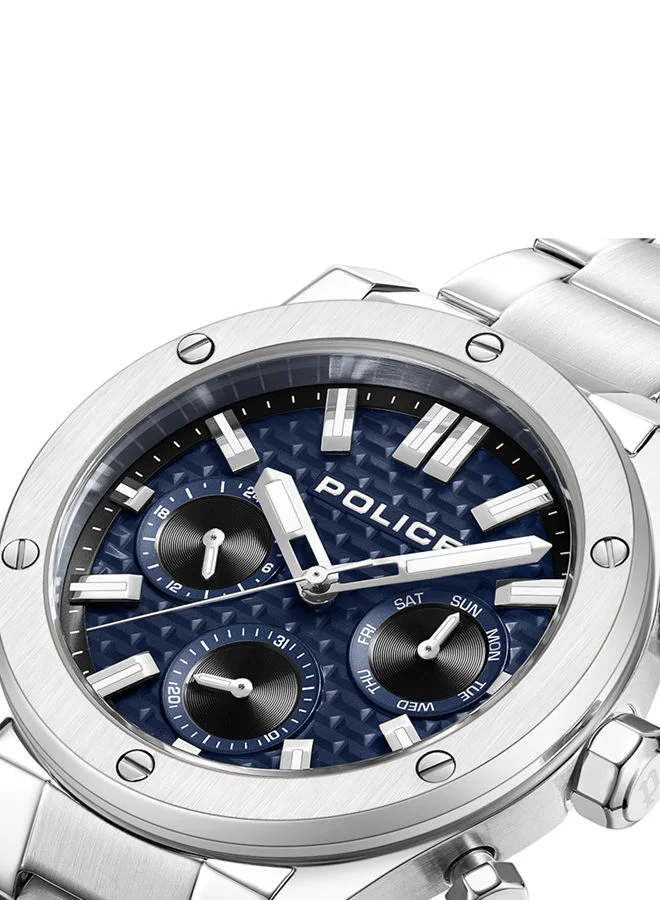 POLICE POLICE - Polysh Watch For Men Blue Dial With Silver Bracelet