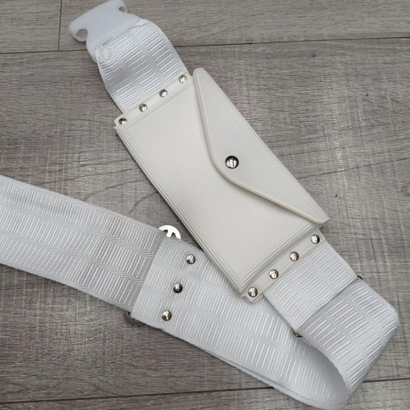 Belt for Hajj and Umrah Dual Pockets Adjustable Snap Buttons Comfortable and Unstitched Ahram Belt, White Waterproof Anti-Theft Belt - Image 5