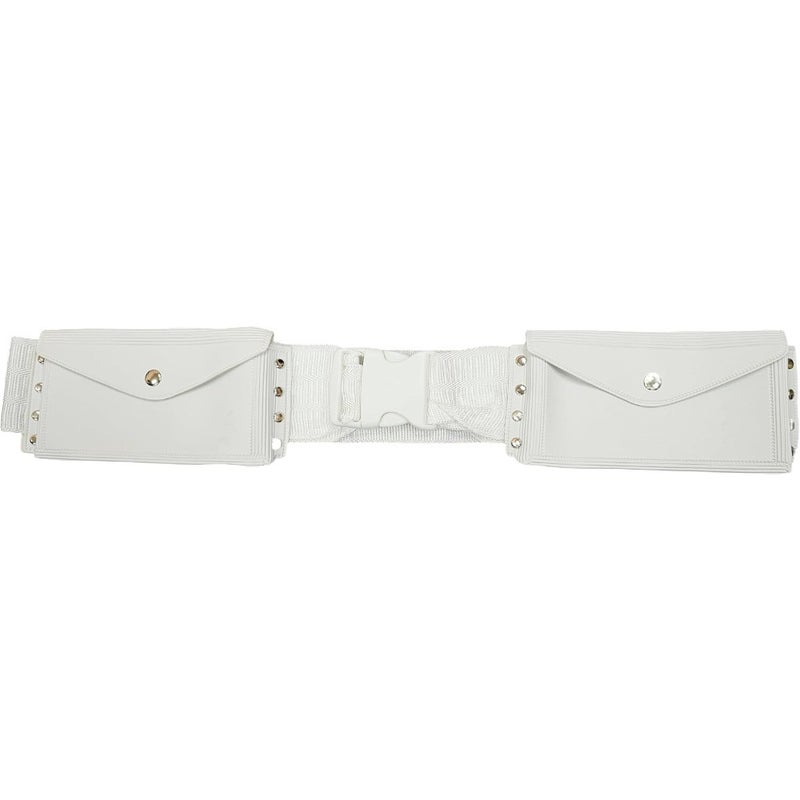 Belt for Hajj and Umrah Dual Pockets Adjustable Snap Buttons Comfortable and Unstitched Ahram Belt, White Waterproof Anti-Theft Belt - Image 1