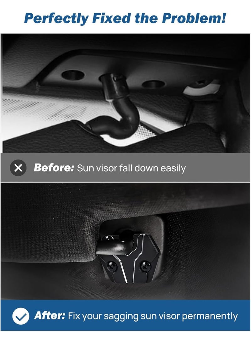 Zikra Sun Visor Repair Kit Compatible with Ram 1500 2019-2023, JOYTUTUS Aluminum Sun Visor Clips, Duty Visor Mounting Clips for Ram 1500 2023 2022 2021 2020 2019 Sagging Sun Visor - Image 2