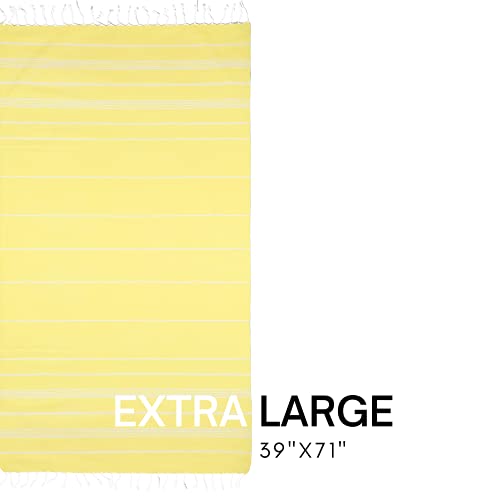 BAY LAUREL Turkish Beach Towel with Travel Bag 39 x 71 Quick Dry Sand Free Lightweight Large Oversized Towels Light - Image 3