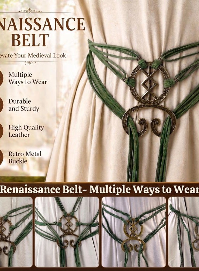 Pirekul Viking Costume Women Belt with Troll Cross - Medieval Renaissance Accessory for Viking, Ren Faire Halloween Cosplay - Image 3