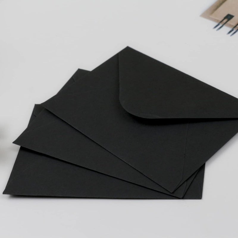 Gift Card Envelopes 150 Pack 4 X 2.7 Inch 120 Gsm Thick Paper - Self-Adhesive Elegant Black Mini Card Envelopes for Personal Greetings Invitations Gift Cards - Image 5