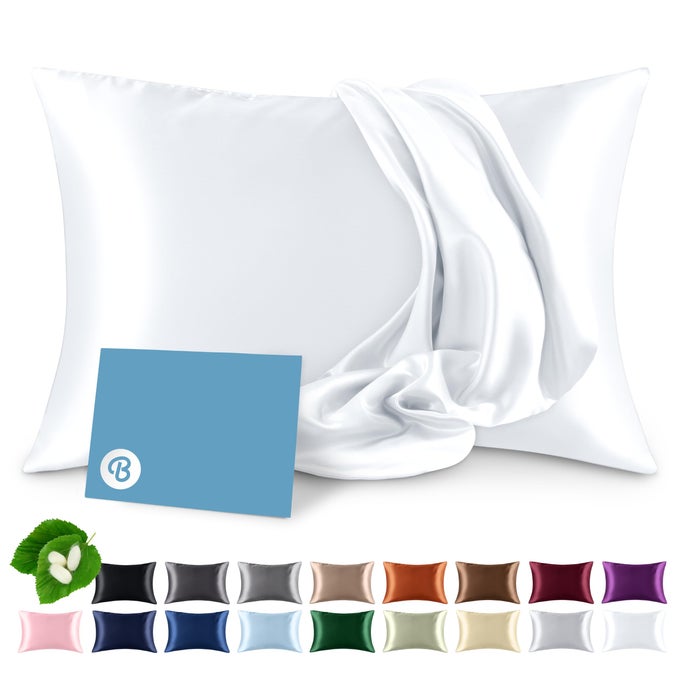 100 MULBERRY SILK PILLOWCASE FOR HAIR AND SKIN ULTRA PREMIUM 6A GRADE 19 MOMME SILK PILLOW CASE HIDDEN ZIPPER BREATHABLE COOLING PILLOW COVER KING WHITE