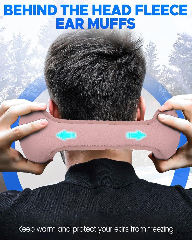 NORTHWIND Winter ear muffs for men, ear muffs for women, ear cover for winter,Behind The Head Style Winter Earmuffs,Foldable ear muff (PINK) - Image 3